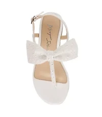 Big Kid Girls Sasha Rhinestone Bow T-Sandals