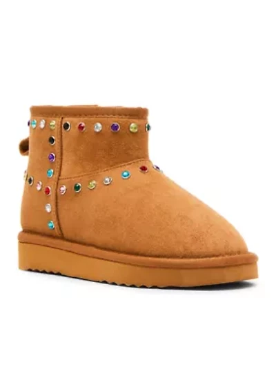 Big Kid Girls Embellished Cozy Boots