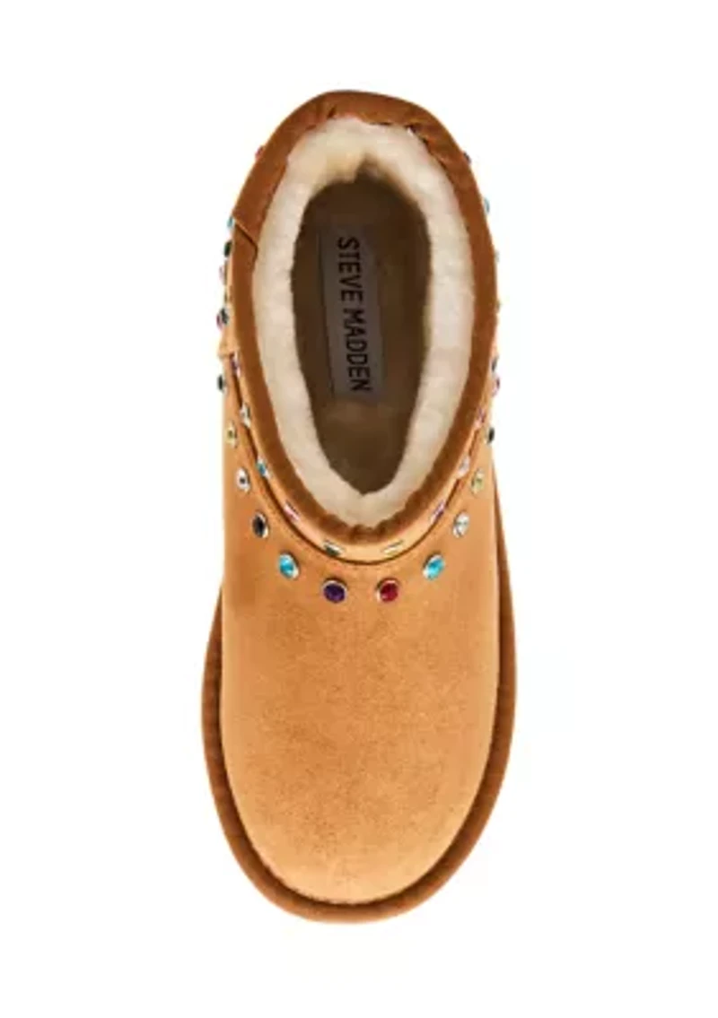 Big Kid Girls Embellished Cozy Boots