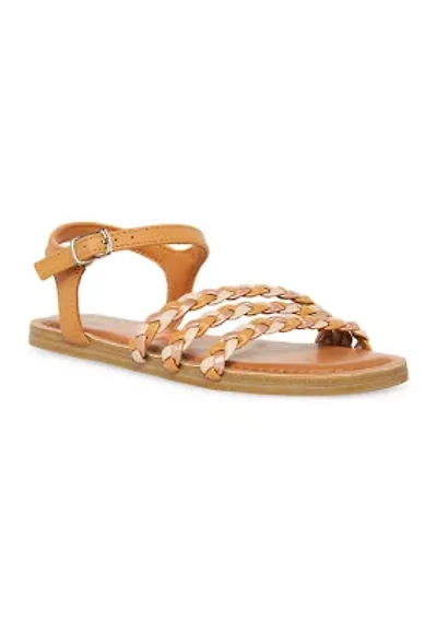 Youth Girls Braided Vamp Sandals