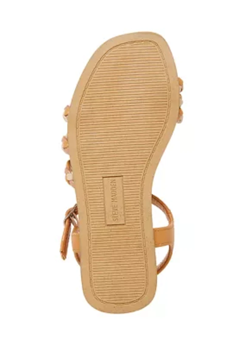 Youth Girls Braided Vamp Sandals