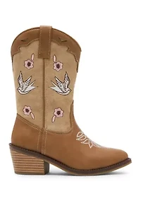 Big Kid Girls Nectar Embroidered Western Boots