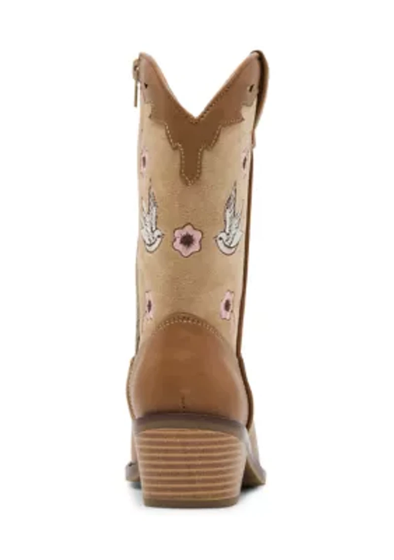 Big Kid Girls Nectar Embroidered Western Boots