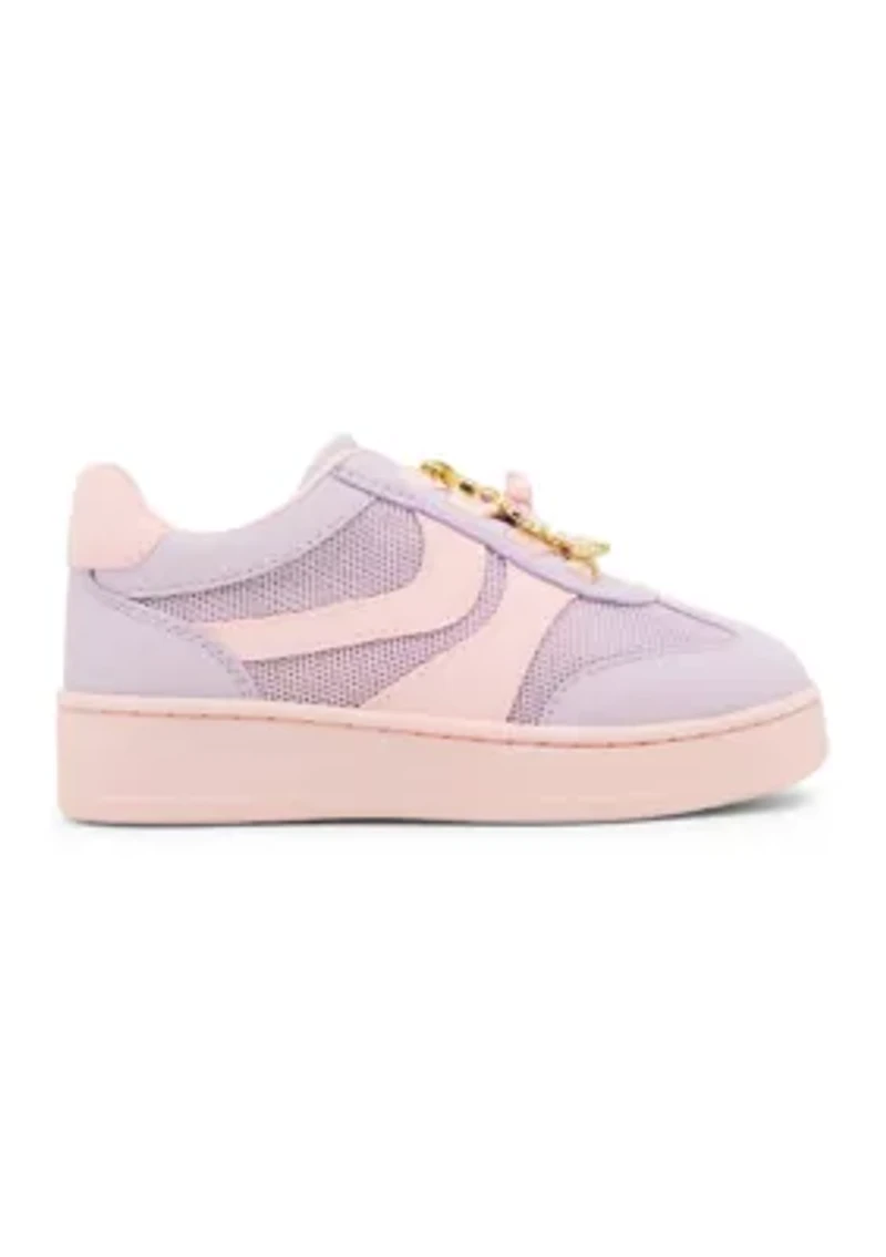 Little Girls Jersey Sneakers