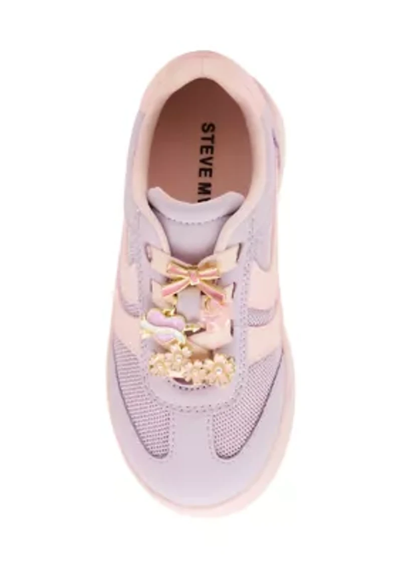 Little Girls Jersey Sneakers