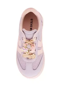 Little Girls Jersey Sneakers