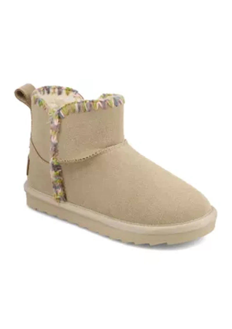 Girls 7-16 Whipstitch Cozy Booties