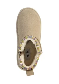 Girls 7-16 Whipstitch Cozy Booties