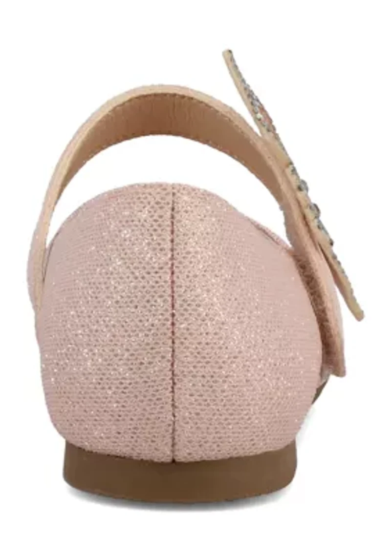 Big Kid Girls Butterfly Glitter Flats