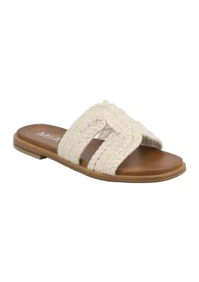 Big Kid Girls Little Poe Natural Braided Slide Sandals
