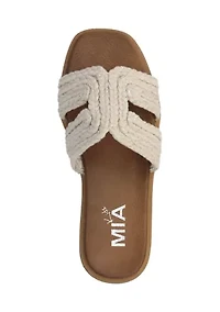Big Kid Girls Little Poe Natural Braided Slide Sandals