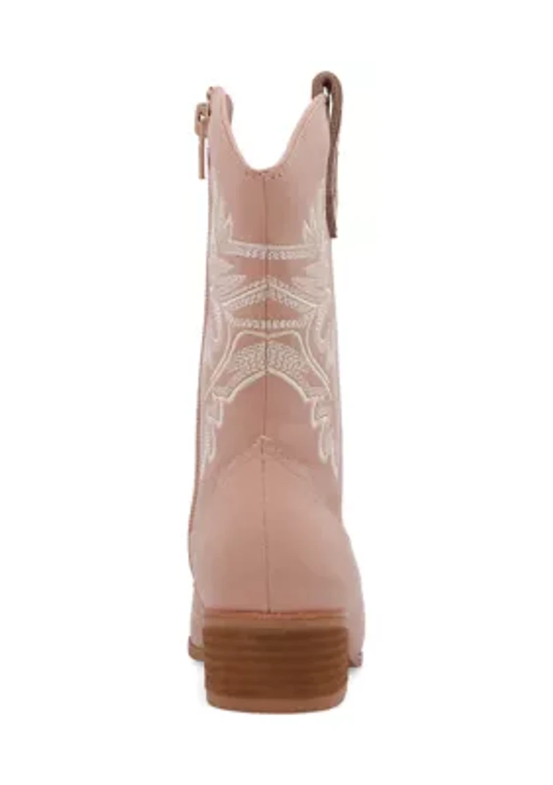Youth Girls Tall Western Contrast Stitch Boots