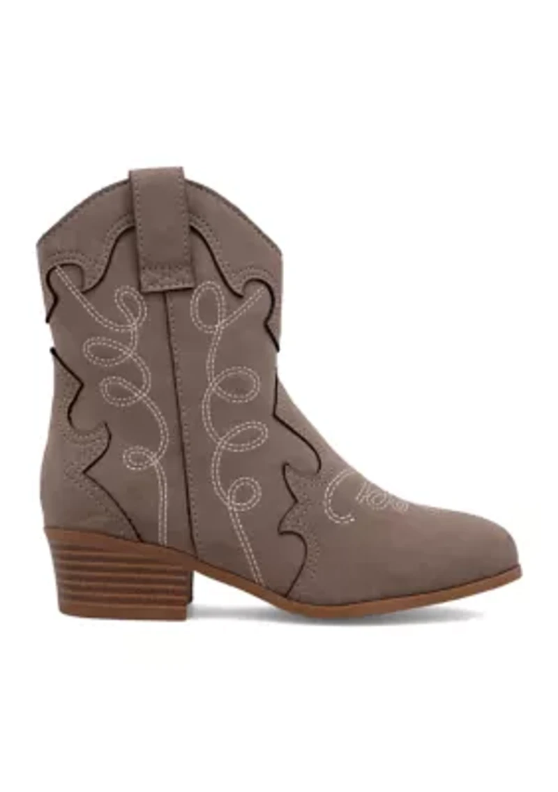 Youth Girls Embroidered Western Boots