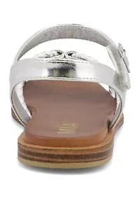 Chaisee Braided Metallic Flat Sandals