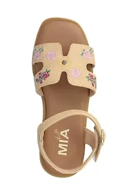 Big Girls Khrissy Natural Woven Sandals