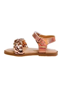 Girl Toddler Sandals with buckle. Its strong sole will last your kid for months of activity