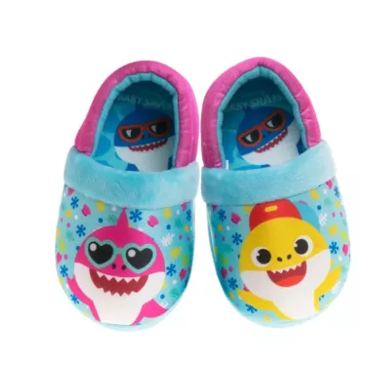 Baby Shark "Cool and Friendly" Toddler Girls' Slippers