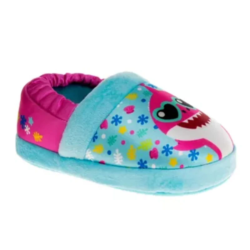 Baby Shark "Cool and Friendly" Toddler Girls' Slippers