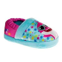Baby Shark "Cool and Friendly" Toddler Girls' Slippers
