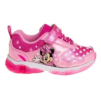 Disney Minnie Mouse Toddler Girls' Sneakers w/ 4 White Lights