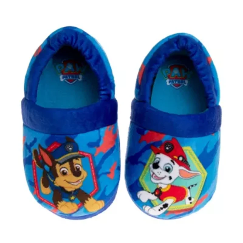 Nickelodeon Paw Patrol Marshall and Chase Toddler Boys' Dual Sizes Slippers