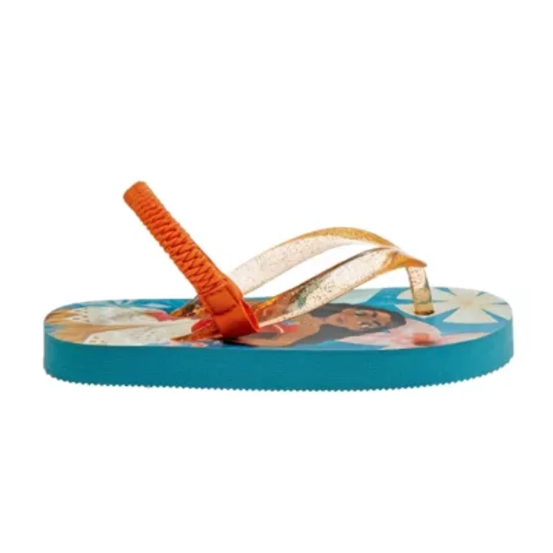 Disney Moana Girls Flip Flops with back strap