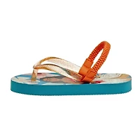 Disney Moana Girls Flip Flops with back strap