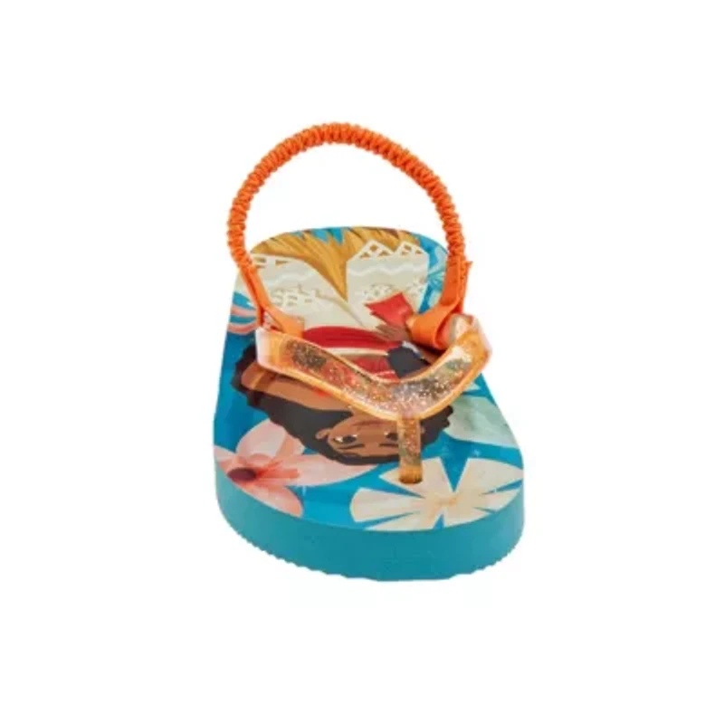 Disney Moana Girls Flip Flops with back strap