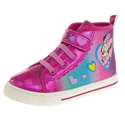 Minnie Mouse Toddler Girls' Hi-Top Canvas Sneakers