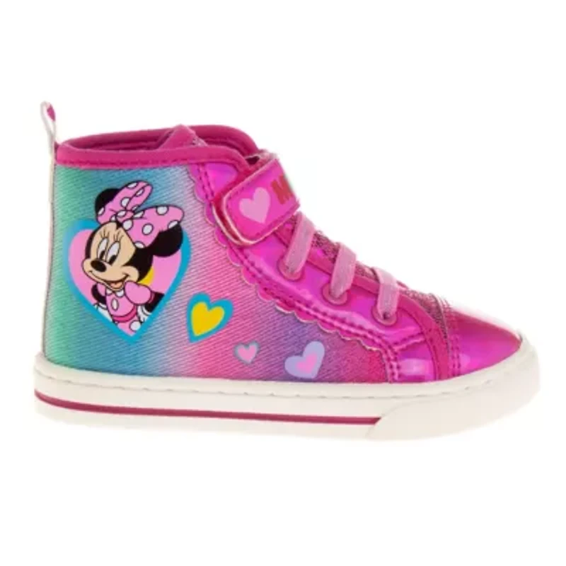 Minnie Mouse Toddler Girls' Hi-Top Canvas Sneakers