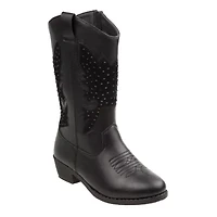 Girls' zip up boot with heel