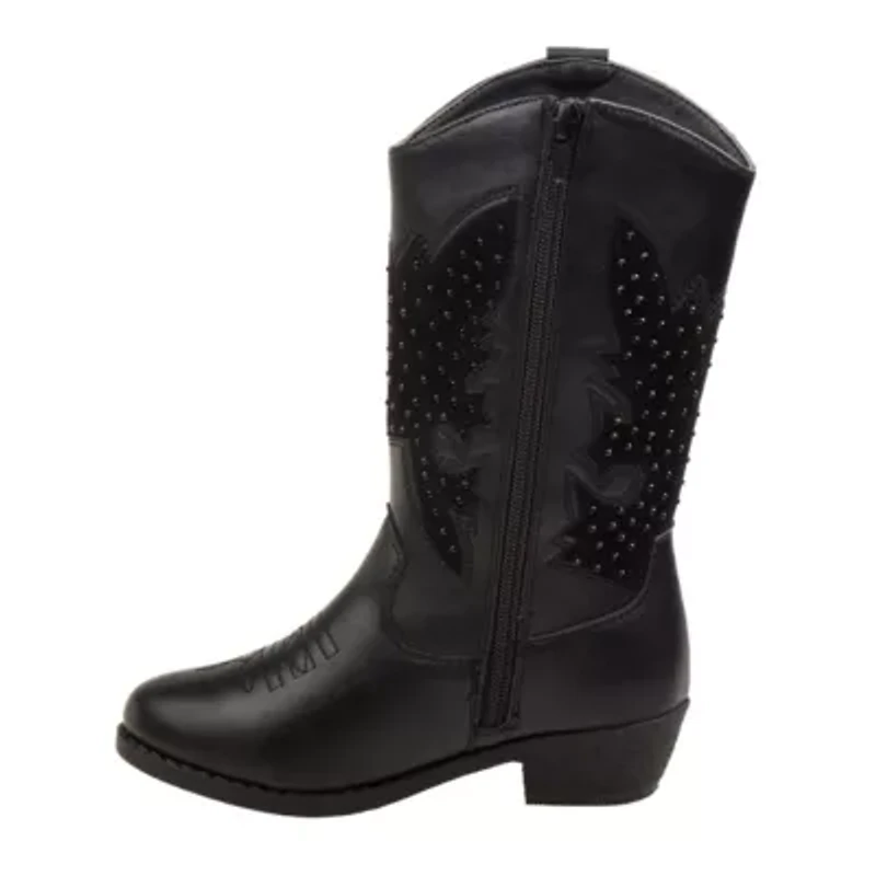 Girls' zip up boot with heel