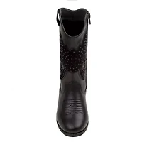 Girls' zip up boot with heel
