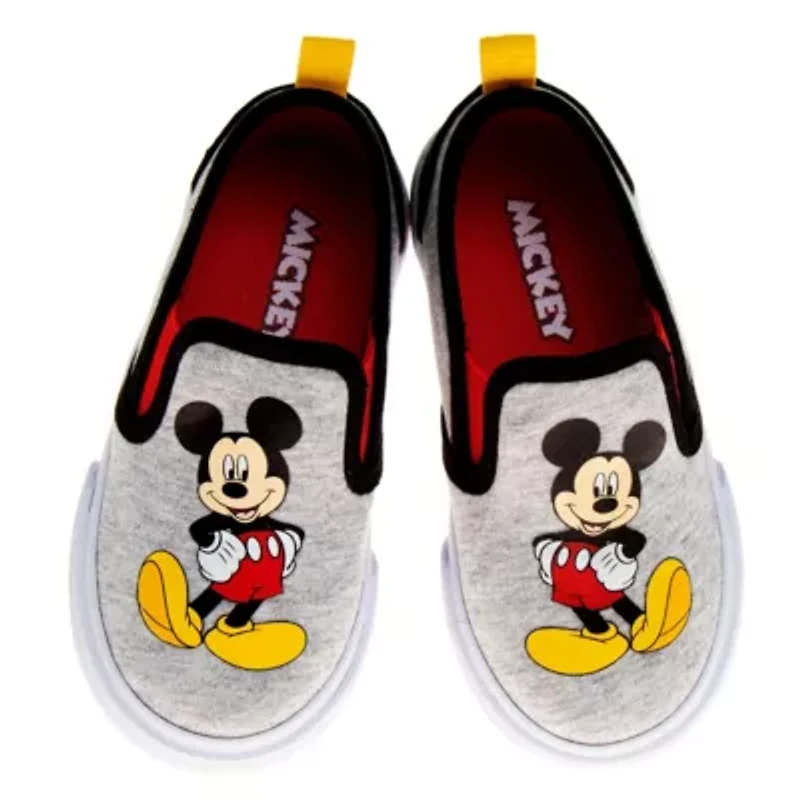 Mickey Mouse Toddler Boys' Slip On Canvas Sneakers