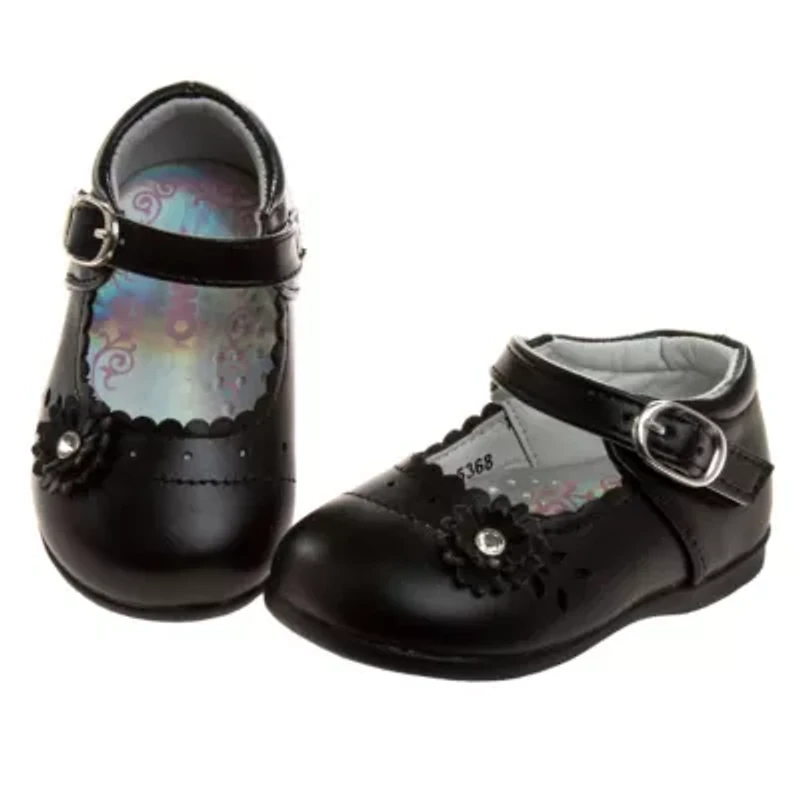 Toddler Girls Dress Shoes with flower detail