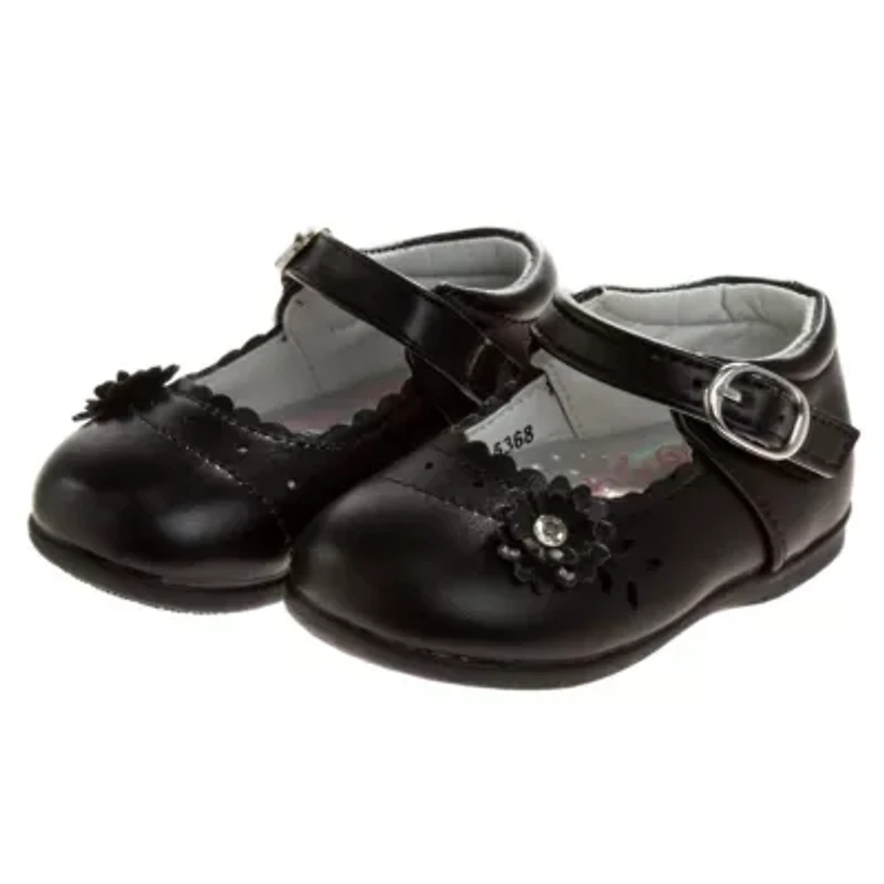 Toddler Girls Dress Shoes with flower detail