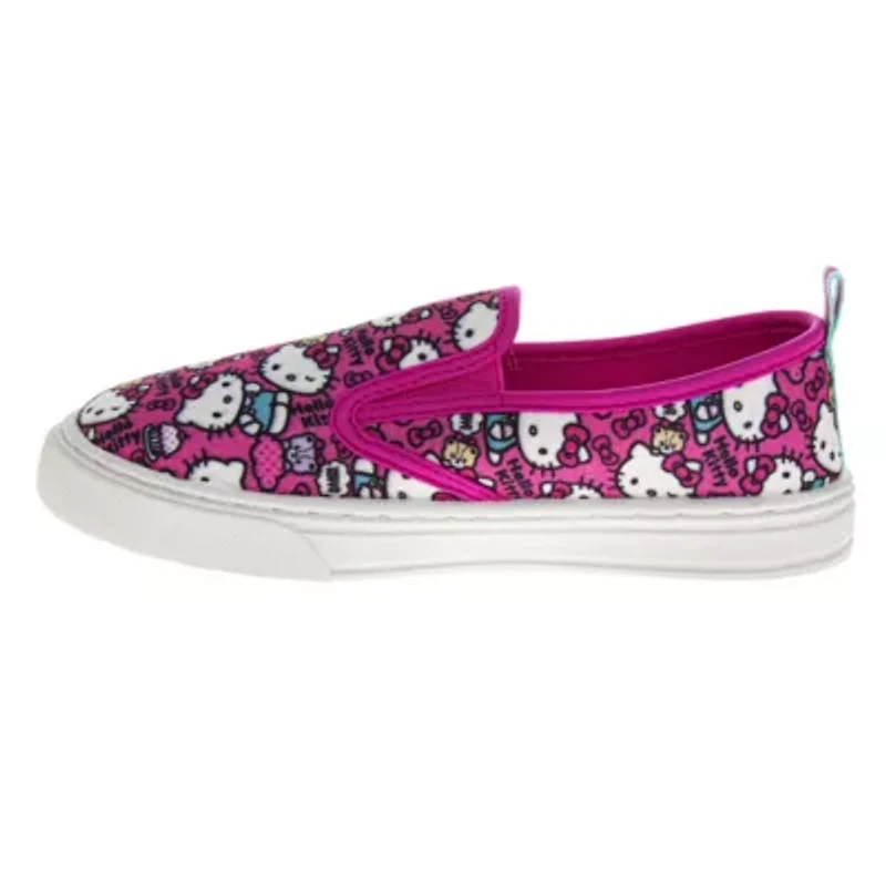 Hello Kitty Little Kids Girls Slip On Canvas Sneakers