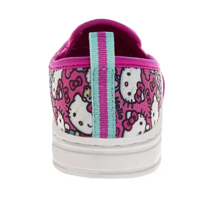 Hello Kitty Little Kids Girls Slip On Canvas Sneakers