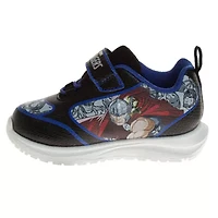 Marvel Avengers, Iron Man, Captain America Boys' Light Up Sneakers. (Toddler/Little Kids)