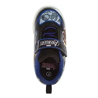 Marvel Avengers, Iron Man, Captain America Boys' Light Up Sneakers. (Toddler/Little Kids)
