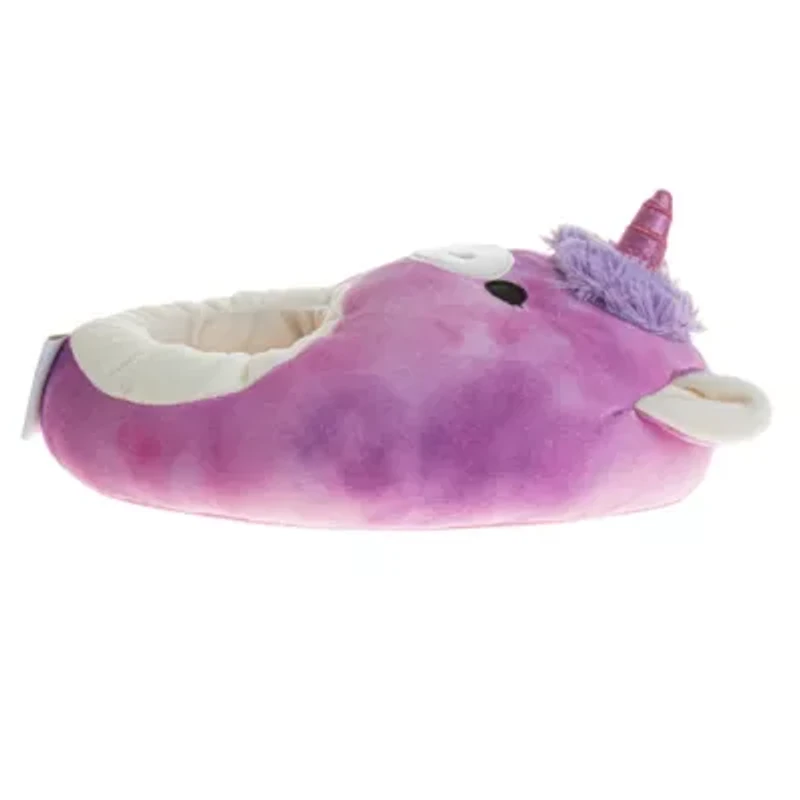 Squishmallow Lola the Unicorn  Dual Sizes Girls' Slippers. (Little Kids)