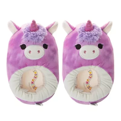 Squishmallow Lola the Unicorn Dual Sizes Women's Slippers.