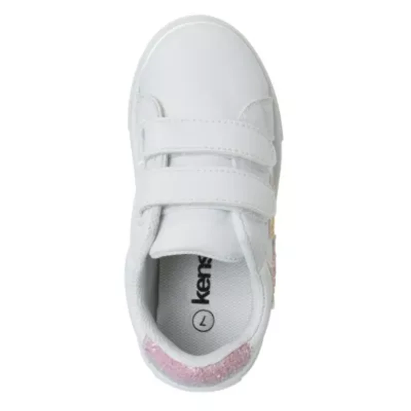Kensie Girl Hook and Loop Girls Glittery Casual Sneakers. (Little Kids/Toddlers)