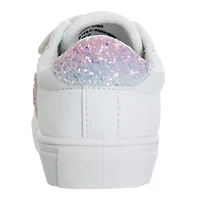 Kensie Girl Hook and Loop Girls Glittery Casual Sneakers. (Little Kids/Toddlers)