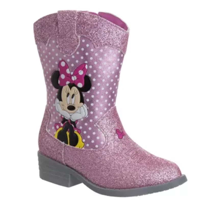 Disney Minnie Mouse Girls' Cowgirl Boots (Toddler/Little Kids)