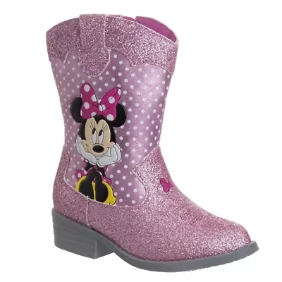 Disney Minnie Mouse Girls' Cowgirl Boots (Toddler/Little Kids)