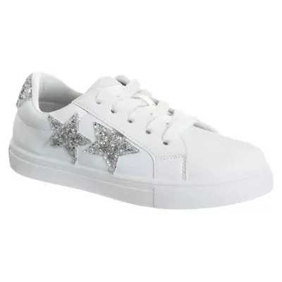 Kensie Girl Lace Up Girls Glittery Casual Sneakers. (Little Kids/Big Kids)