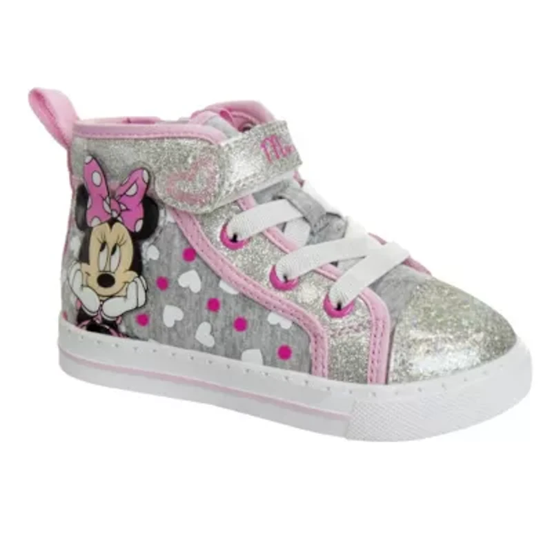 Disney Minnie Mouse Girls High Top Canvas. (Little Kids/Toddler)