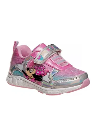 Minnie Mouse Girls Sneakers w/ one white light