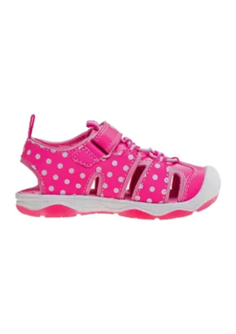 Girls Minnie Mouse hook and loop closed toe sport sandals